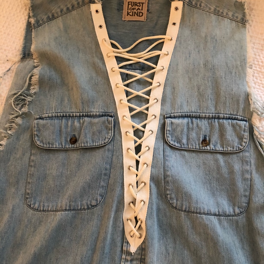 REPURPOSED DENIM DRESS - Picture 3 of 6